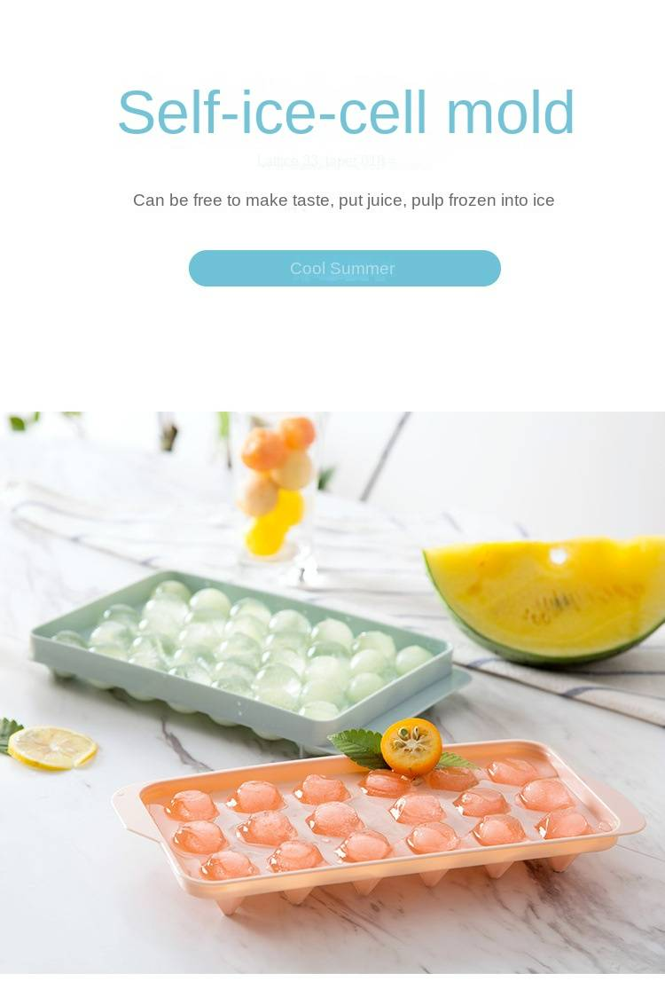 Izdržljiva posuda za led s poklopcem koji se lako skida, plastični aparat za led za zamrzivač, kućni kalup za led za brzo zamrzavanje_voghion.com