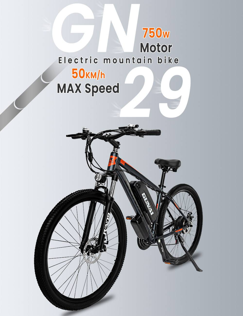 GUNAI GN29 elektrisk cykel för vuxen 29 tum med 750W motor 48V 15AH elektrisk mountainbike 21 hastighet_voghion.com