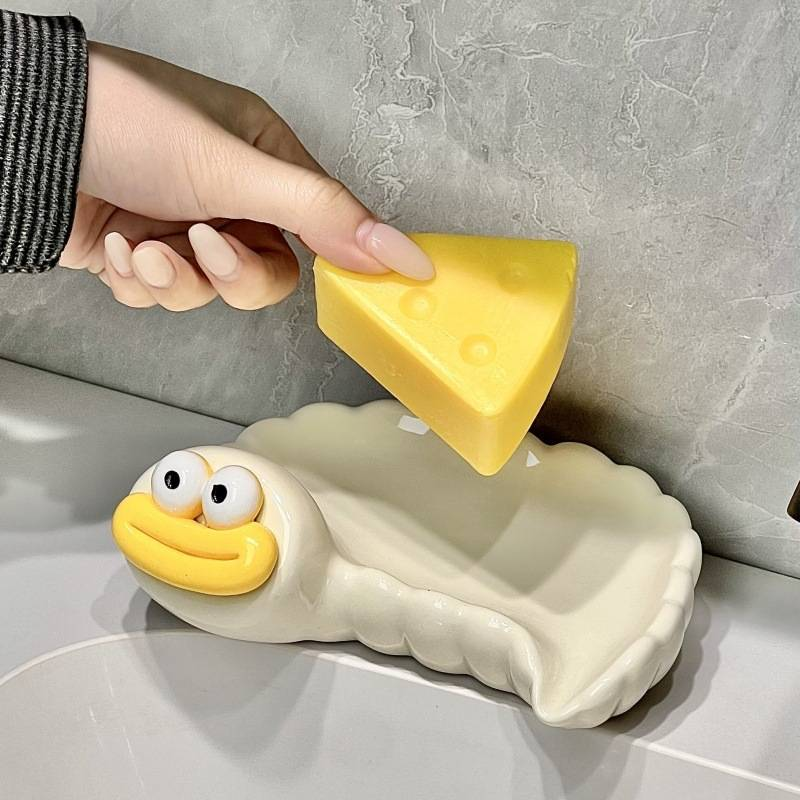Whimsical Caterpillar Soap Dish Playful Ceramic Soap Holder With Drainage Funky Lips Design Luxury Minimalist Style For Bathroom Counter_voghion.com