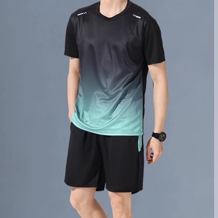 Men's Clothing Sports Suit Men's Quick Drying Clothes Ice Silk Vest Shorts Running Summer Training Fitness Ball Clothes_voghion.com
