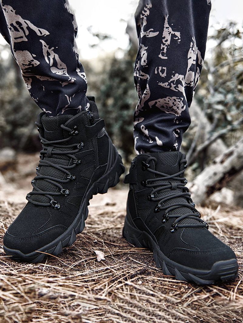 Men's Hiking Boots, Anti Slip And Comfortable Walking Boots, Men's Tactical Boots, Lightweight Casual Boots, Outdoor Hiking Boots_voghion.com