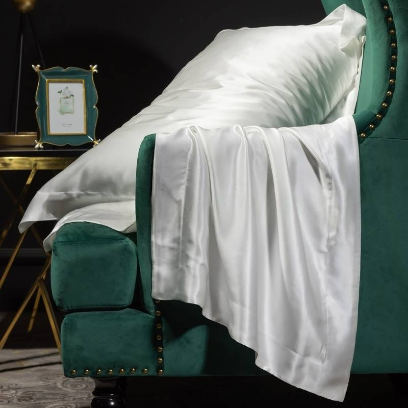 Kissenbezug aus gewaschener Seide – Satin in reiner Farbe, kühlend und glatt für die Haar- und Hautpflege_voghion.com