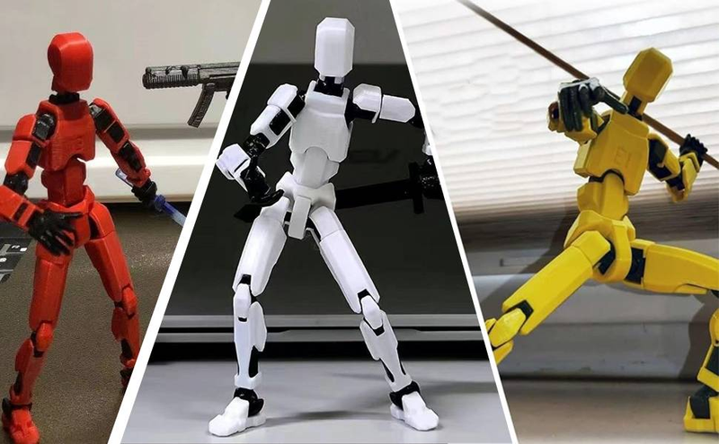 Nova montagem concluída da YOUEN - Figura de ação Titan 13, conjunto de figuras de ação de robôs fictícios 13, figuras de ação multiarticuladas impressas em 3D_voghion.com