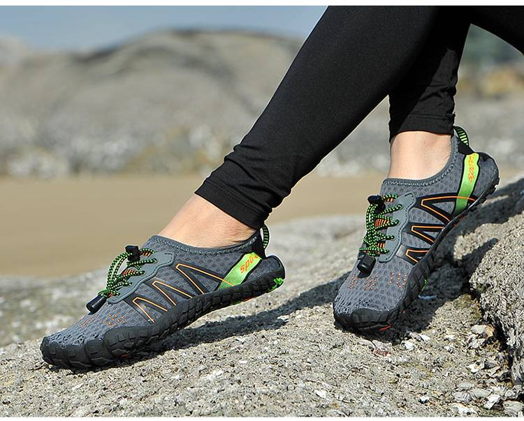 Scarpe da avventura unisex ad asciugatura rapida – Sneakers leggere e antiscivolo per escursionismo, corsa e sport acquatici (tessuto elastico traspirante)_voghion.com