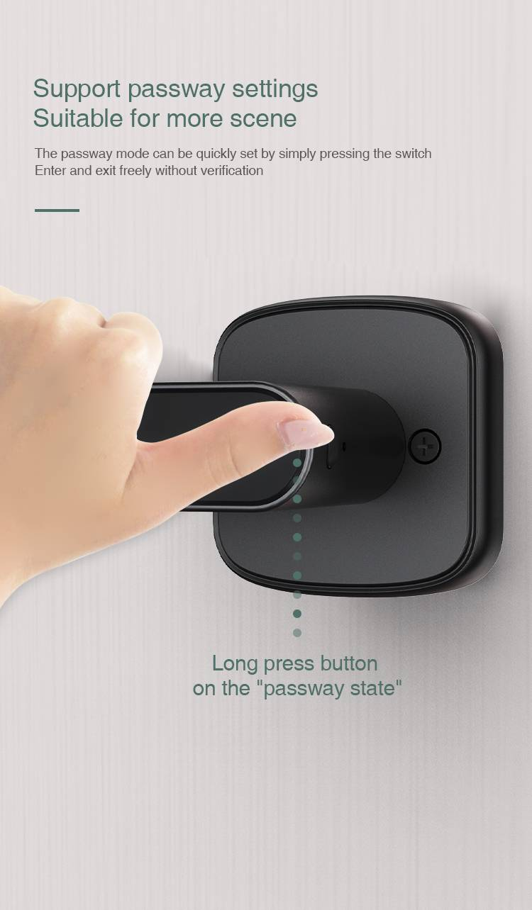 Maçaneta biométrica inteligente Tuya com impressão digital K1 Plus_voghion.com