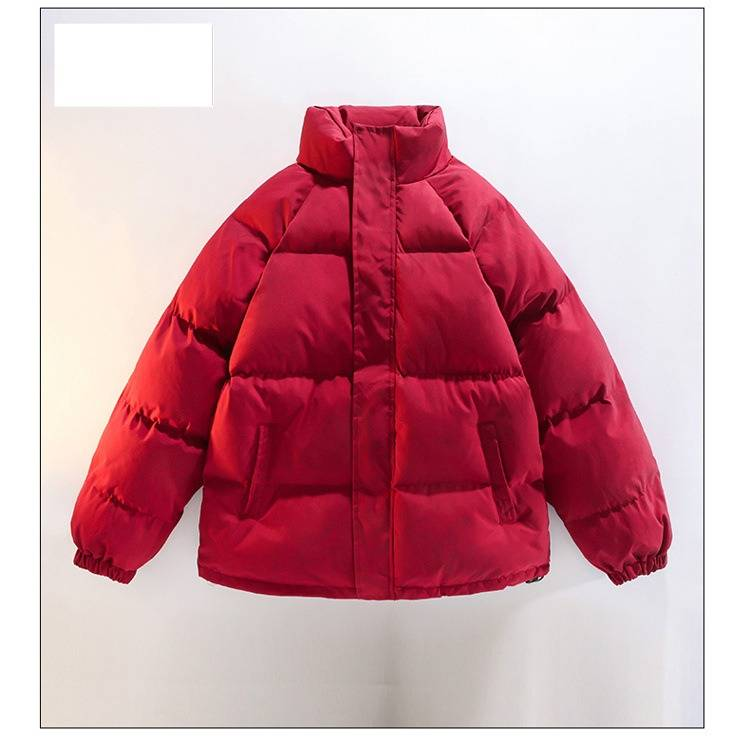 Trendy Couple's Vintage-Inspired Puffer Jacket - Winter-Ready Thickened Quilted Coat With Stand Collar For Casual Wear_voghion.com