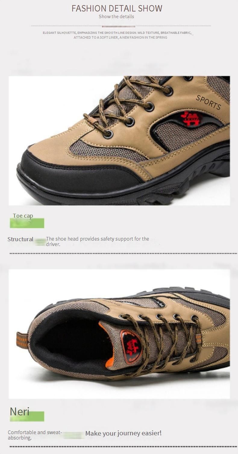 Men's Wide Width Hiking Shoes - All-Season Breathable Mesh Sneakers For Outdoor Walking, Running & Work - Lightweight Non-Slip Rubber Sole_voghion.com