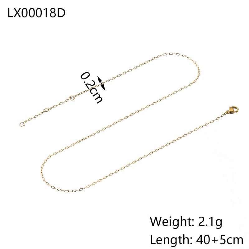 1 Piece 304 Stainless Steel Polished 38+5CM Jewelry Accessories Chain_voghion.com