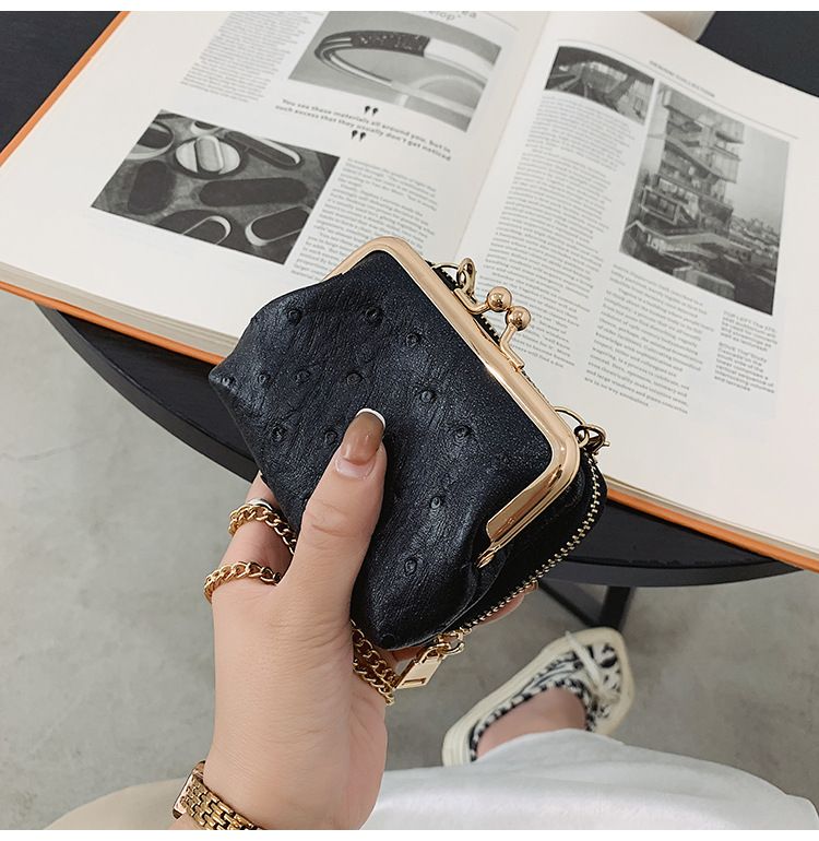 Torebka damska na jedno ramię, wzór strusia, mała torebka typu crossbody, tekstura popularna_voghion.com