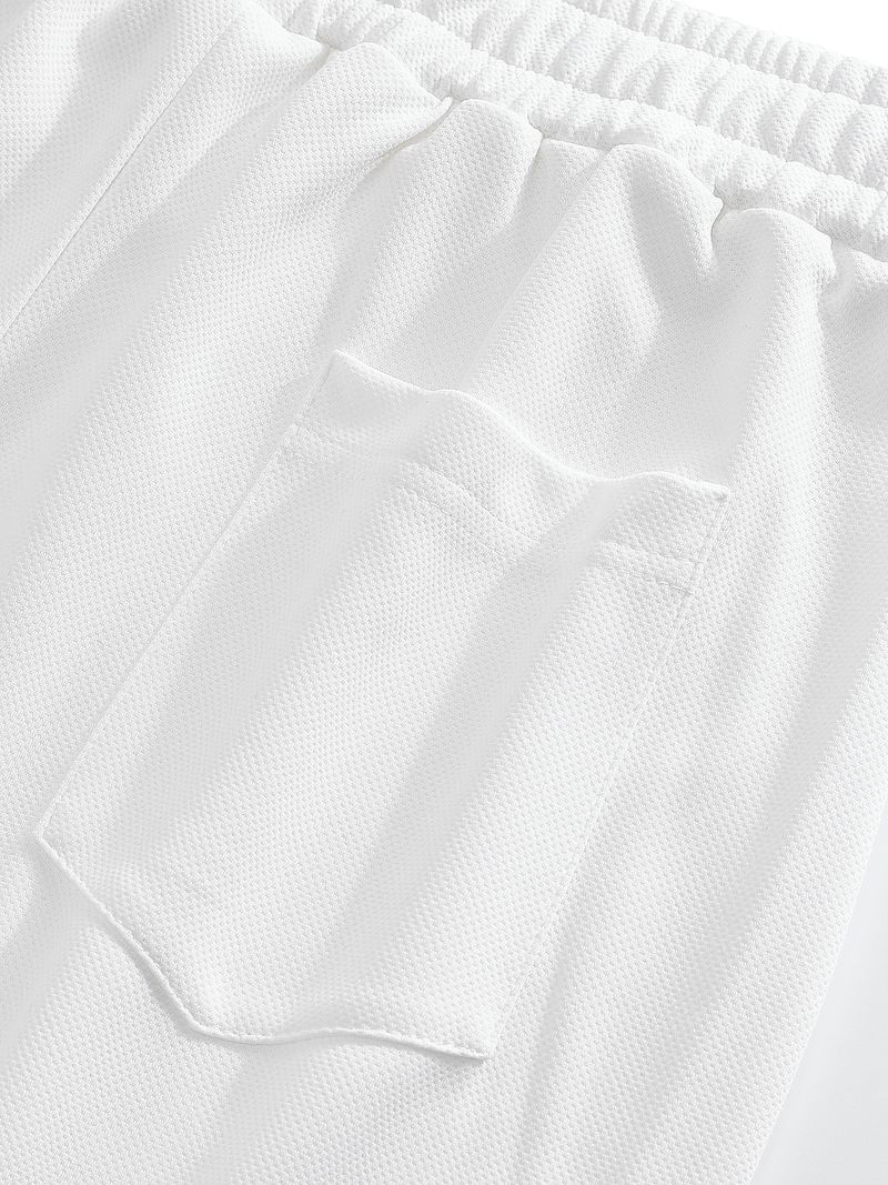 Ensemble short et short à manches courtes et col ras du cou pour homme, style hip-hop, décontracté, tendance, style américain, respirant et ample_voghion.com