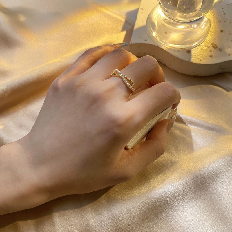 2023 New True Gold Electroplated Ring For Women With Adjustable Opening, Internet Red Ring, Handicraft, Small And Luxury_voghion.com