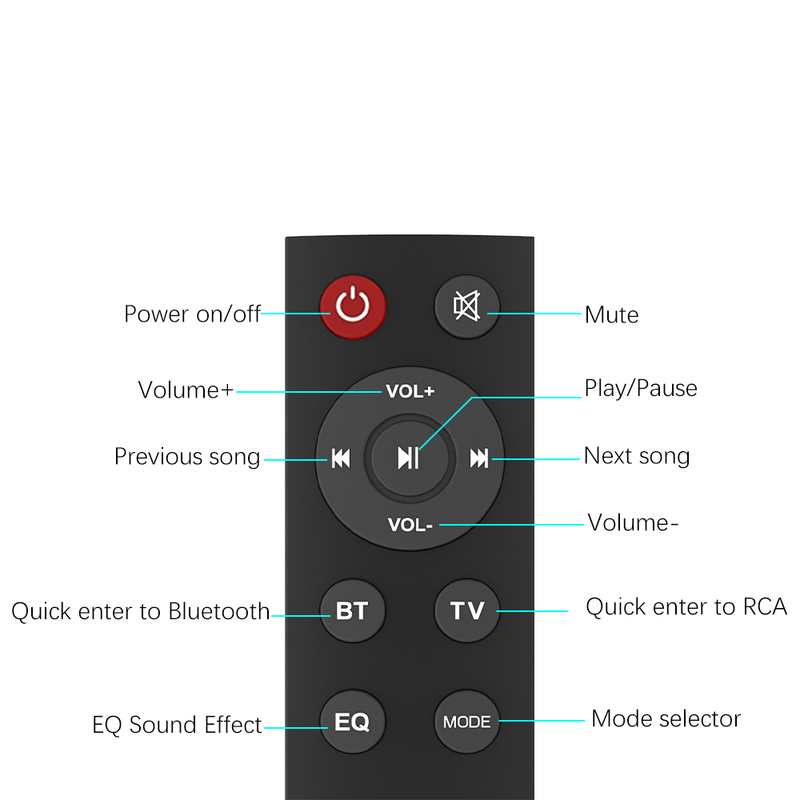 Bluetooth Bar System Super Power Ljud Högtalare Trådbunden Trådlös Surround Stereo För Hemmabio TV-projektor_voghion.com