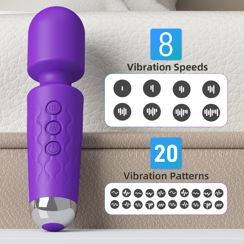 20 Speed Powerful Vibration Av Magic Wand Clitoral Stimulation Massage Masturbator Dildo Vibrator Adult Sex Toys_voghion.com