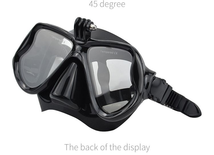 Male female adult goggles, large frame silicone face mirror, swimming and snorkeling mask, diving goggles_voghion.com
