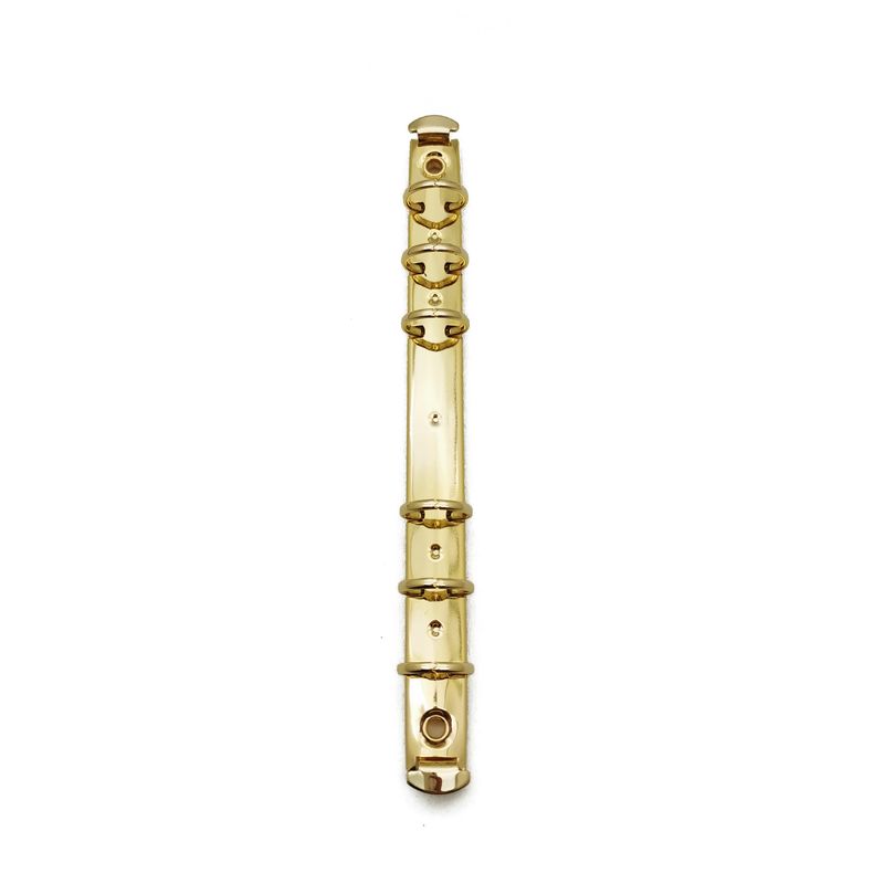 Direkt ab Werk liefern Gold 6-Loch-Clip O-plattierter Metallbinder mit Schalter A6 Notizbuchzubehör Briefpapierclip_voghion.com