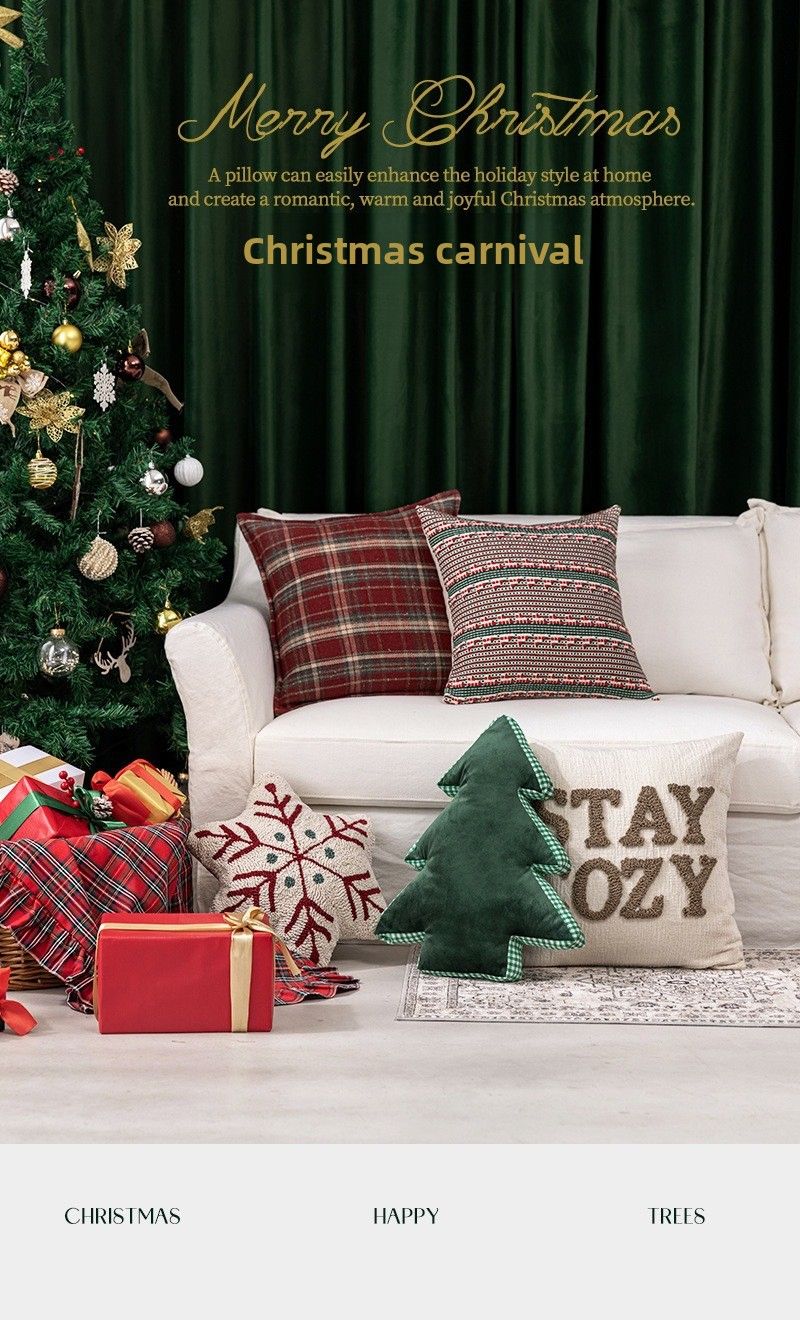 Überwurf für Sofa, Wohnzimmer, Lordosenstütze, Atmosphäre, dekorativer Kissenbezug, weiches Dekor, Rückenkissen_voghion.com
