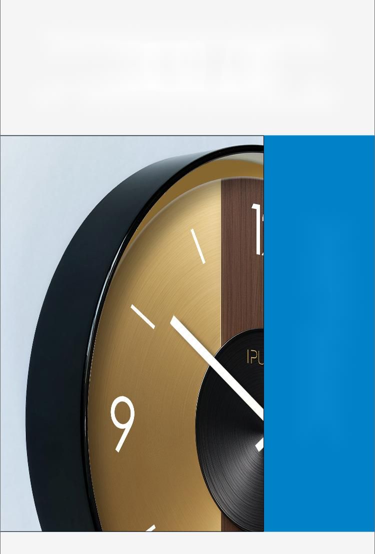 Yipula 7080 Modern Light Luxury European Style Living Room Creative Simple Home Fashion Elegant Wall Clock_voghion.com