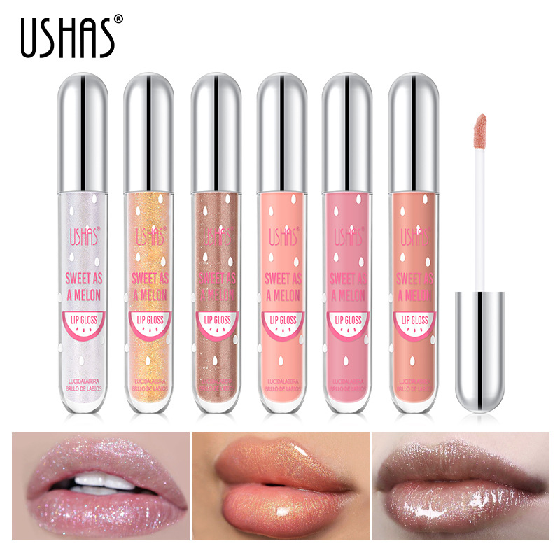 USHAS Moisturizing Lip Oil 12 Color Pearl Shining New Product Brightens Up_voghion.com