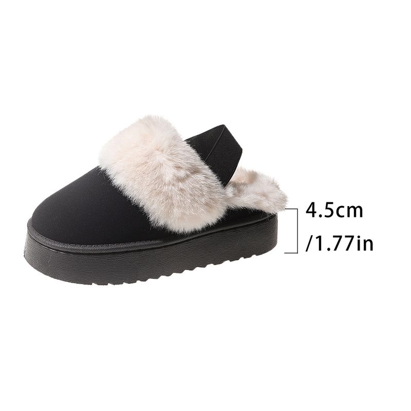 Kadın kar botları iki aşınma yarım destek kadın kalın tabanlar kadın artı kaşmir sıcak giyim peluş elastik bant_voghion.com