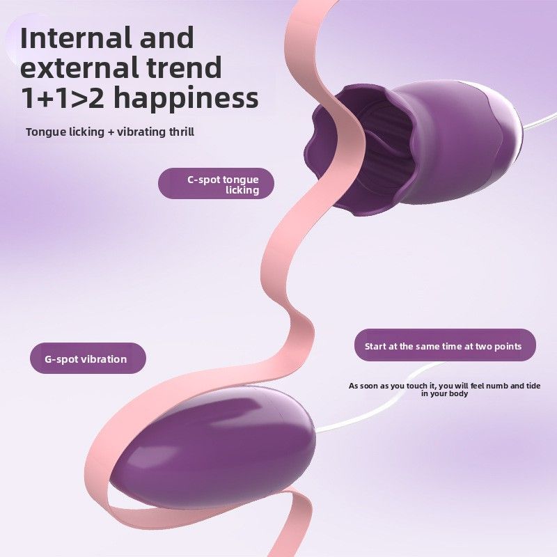Wibrator Tongue Flower Sex dla kobiet, cichy masażer dla dorosłych, super silne wibracje, wsuwana przenośna zabawka_voghion.com