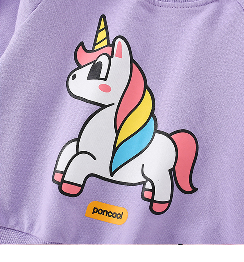 Felpa con cappuccio da ragazza primaverile e autunnale Felpa con cappuccio media per bambini girocollo a maniche lunghe in lana a cerchio Pullover per bambini_voghion.com