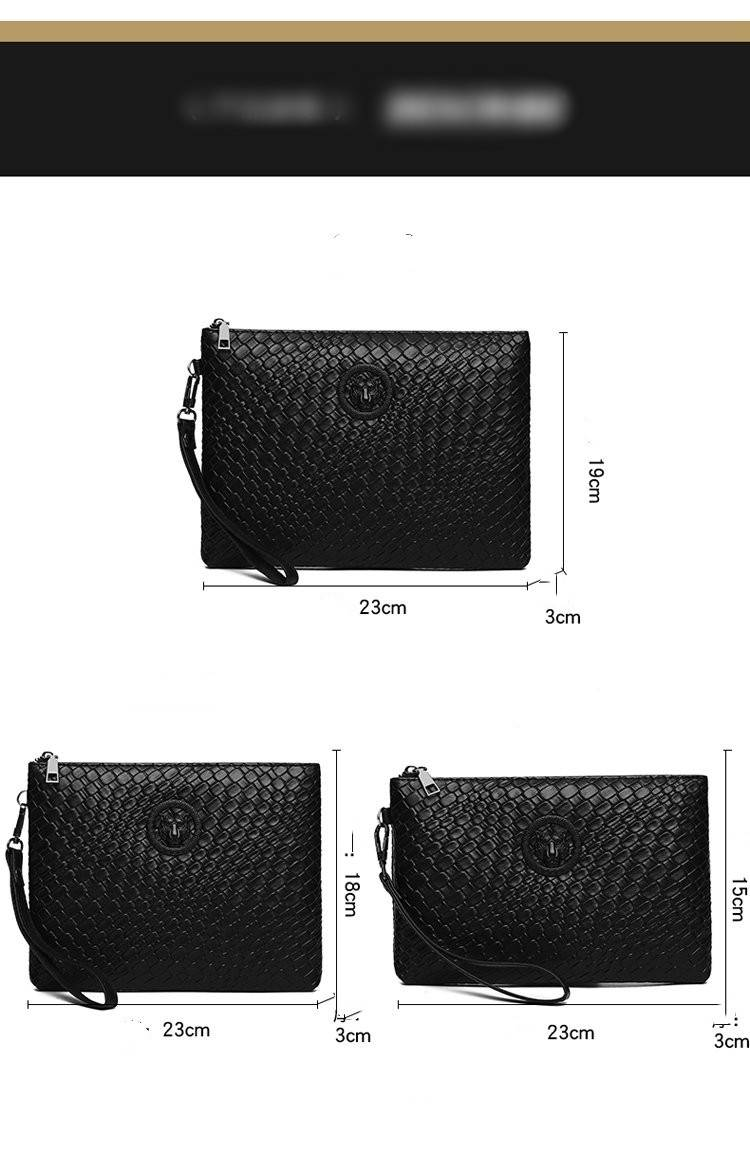 New business men's hand bag personality tiger head multi-layer mobile phone bag key bag_voghion.com