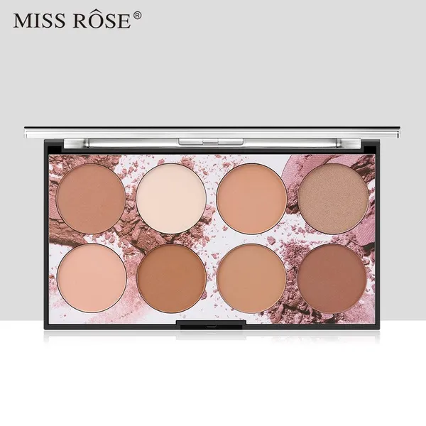 Miss Rose 8 Farben Langanhaltendes Fixier-Make-up Ölkontrolle Mineralpigmentpuder Wasserfester Hautkorrigierender Concealer Gesichtspuder Kosmetik_voghion.com