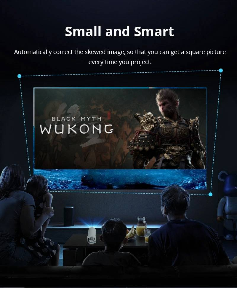 Esperienza di gioco e intrattenimento definitiva: proiettore intelligente 4K A20 - Home theater portatile per giochi e film AAA_voghion.com