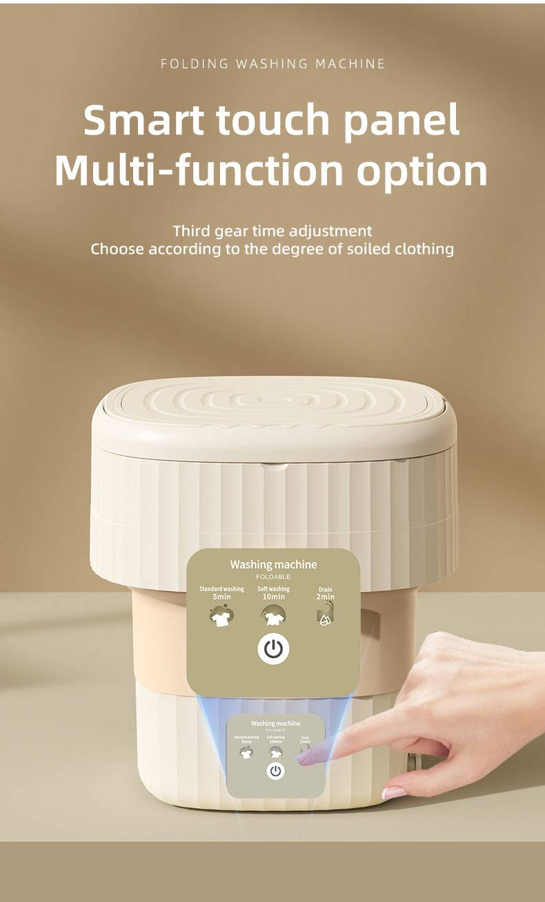 Folding Washing Machine 9L Large Capacity Household Portable Underwear & Panties Dehydrator Eluting All-in-One Mini Washing Machine_voghion.com