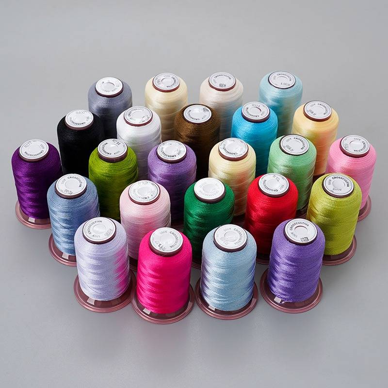 120D550 yards polyester broderitråd Håndbroderitråd 24 farvesæt_voghion.com