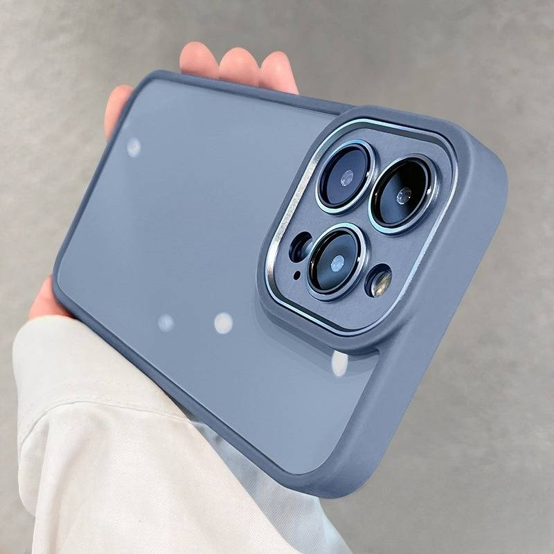 Funda y cubiertas para iPhone 16, funda protectora dorada con película protectora para lente transparente anticaídas, ProMax 13._voghion.com