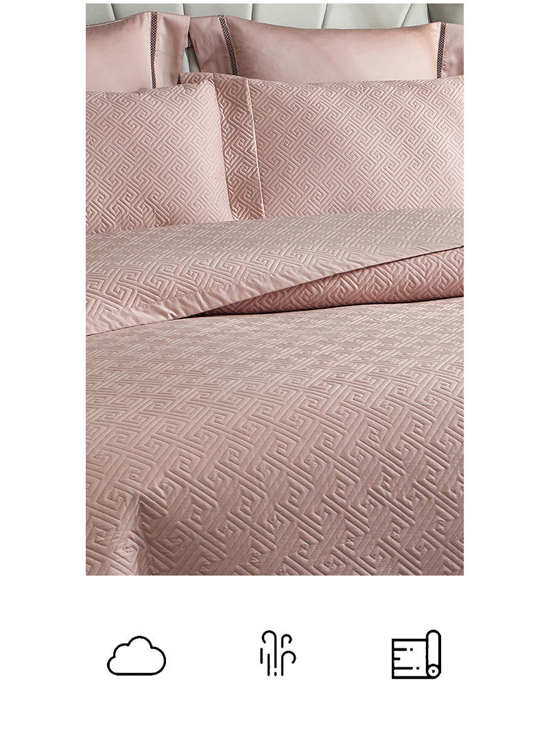 Parure de lit trois pièces en coton à longues fibres 100 fils de haute qualité, drap-housse matelassé double face en pur coton, pour toutes les saisons_voghion.com