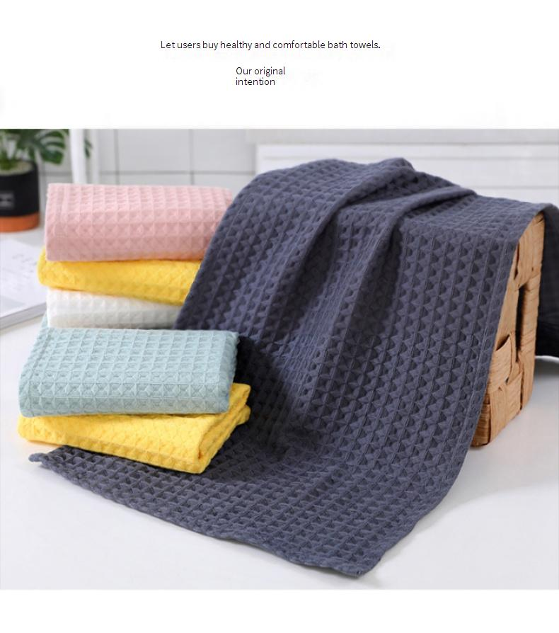 Japanse wafelgeweven katoenen badhanddoek - ultra-absorberend en snel drogend (lichtgewicht honingraatontwerp voor volwassenen)_voghion.com