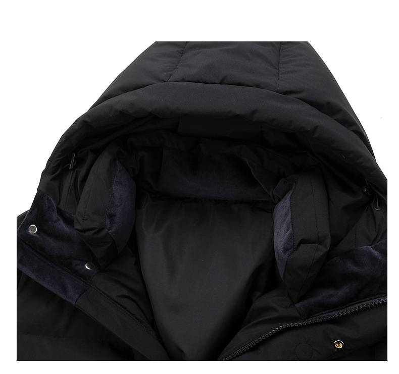 Men's Long Down Jacket With Hood, 850 Fill Power White Duck Feather, Windproof & Breathable Winter Coat For Teens & Adults_voghion.com