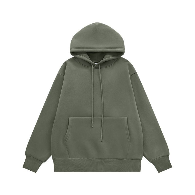 Felpa con cappuccio foderata in pile – 350 g/m², capo essenziale da streetwear oversize con tasca a marsupio_voghion.com