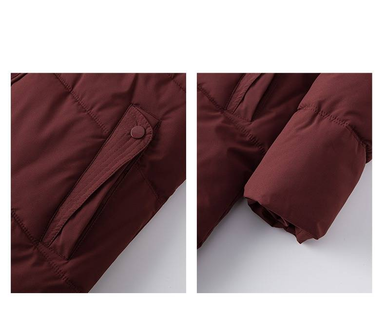 Abrigo largo acolchado con cuello de piel sintética para mujer, chaqueta de plumón gruesa de invierno para tallas pequeñas y grandes, abrigo extragrande y cálido con bolsillos._voghion.com