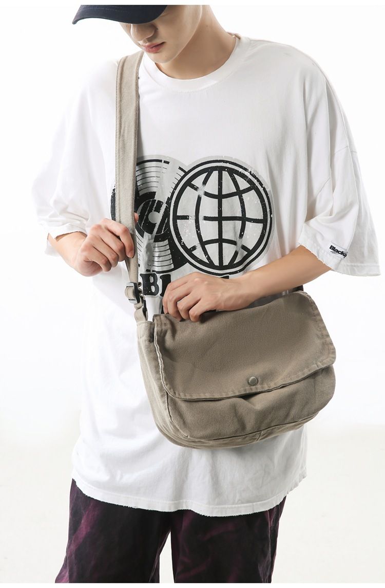 Crossbody Bag Messenger Bag Casual Canvas Bag Student Hipster Crossbody Bag_voghion.com