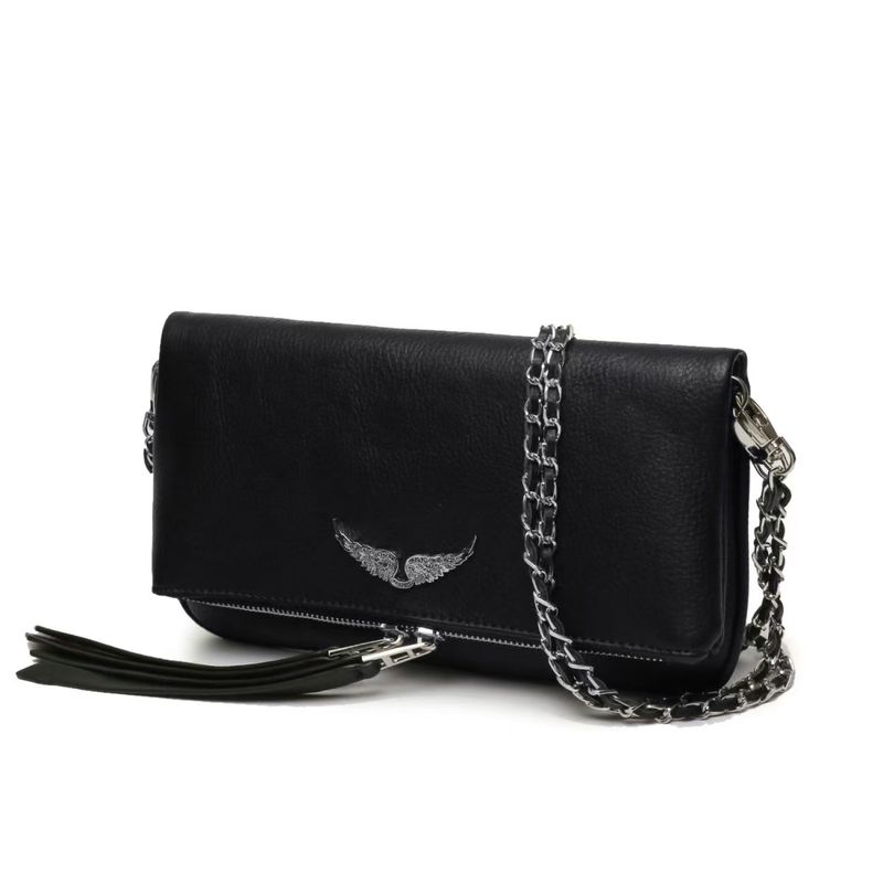 Borsa a tracolla in PU nera, nuova moda 2025, design di lusso, casual, da donna_voghion.com