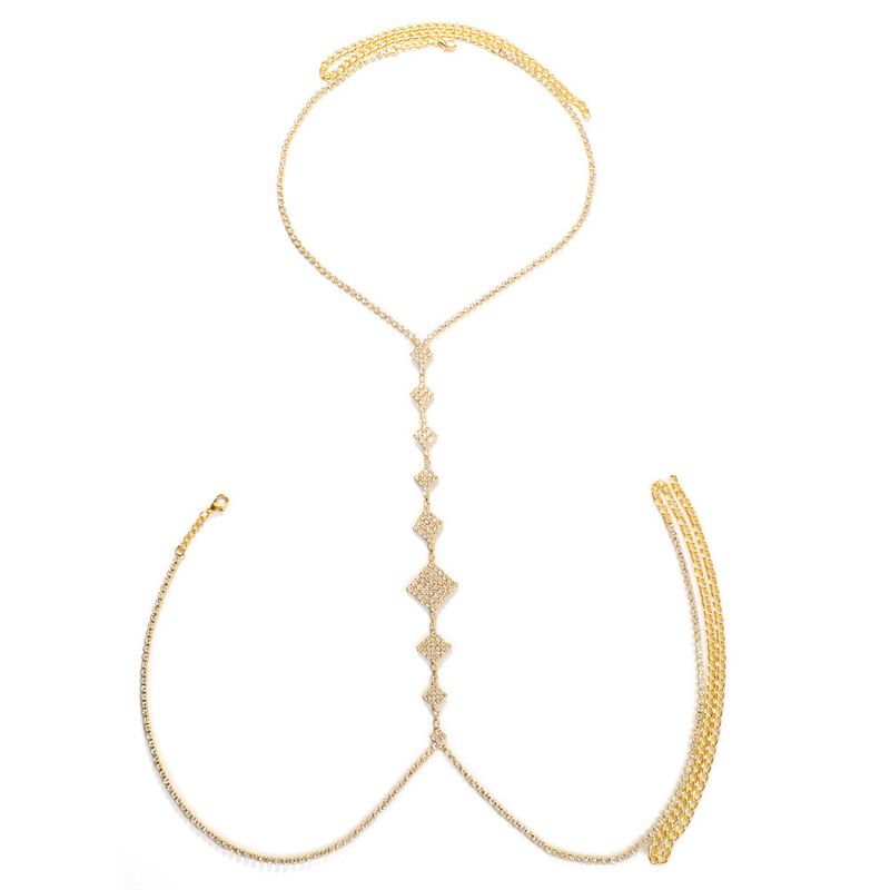 Nuovo petto geometrico con diamanti, accessori sexy splendenti per il corpo da discoteca_voghion.com