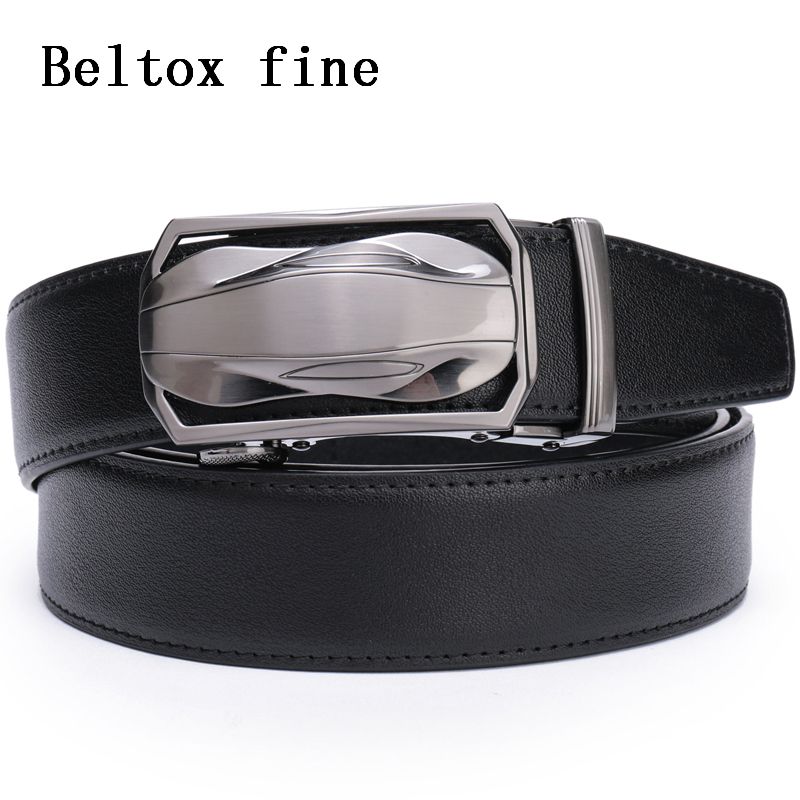 HEIßER Herren Leder Ratsche Gürtel Kleid mit Slide Click Automatische Schnalle Plus Größe Ceinture_voghion.com