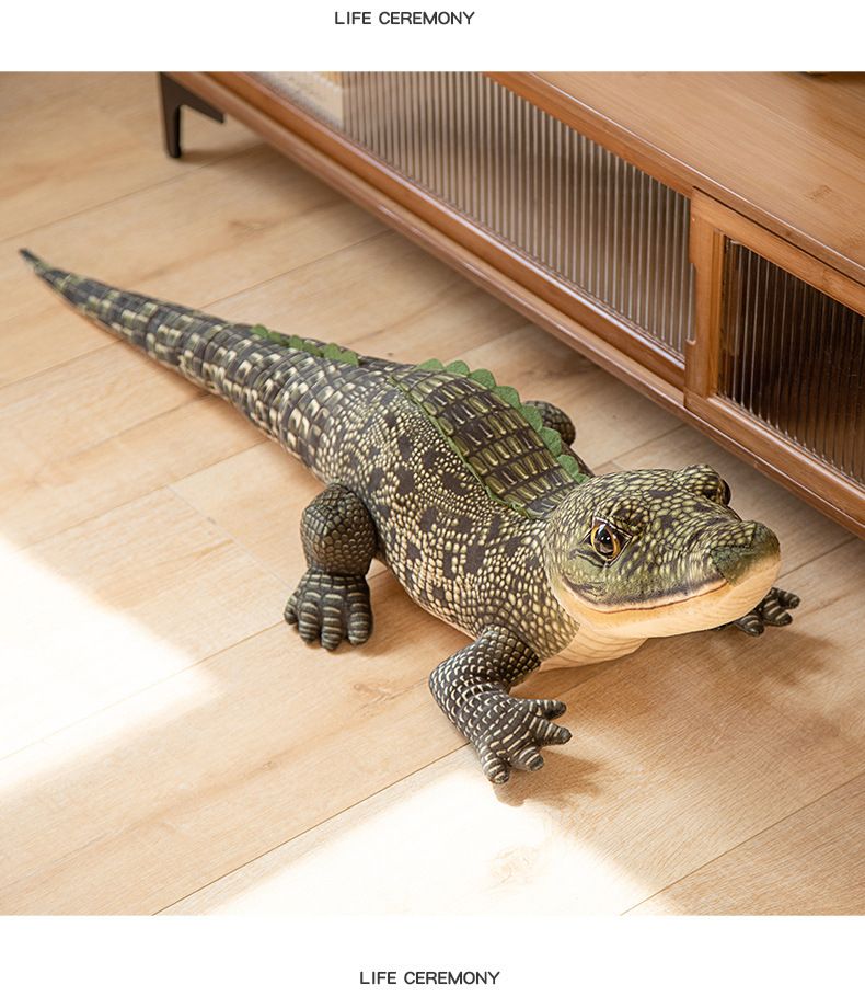 Niedliches Krokodil-Plüschtier, 100 cm, ideal als Foto-Requisite und Heimdekoration_voghion.com
