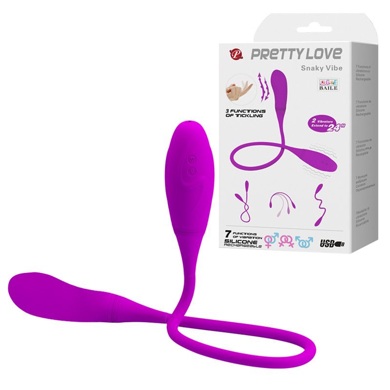 Patila Versatile Phantom Rechargeable Dual-Head Vibrating Massager Masturbation Flirting G-Spot Stimulation Baile 14327_voghion.com