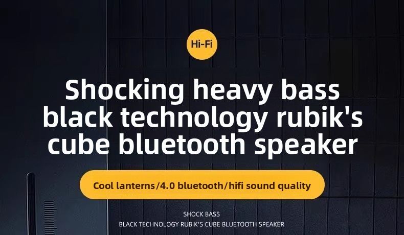 Magic Cube Bluetooth Mini Desktop Computer Creative Wireless Speaker Boys Birthday Gift Small Subwoofer_voghion.com