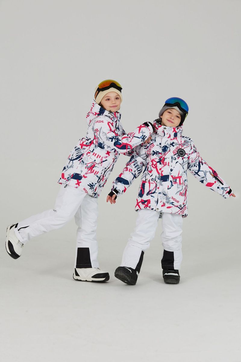 Komplet kombinezonu narciarskiego dla dzieci do snowboardu, gruby i ciepły do jazdy na nartach na świeżym powietrzu_voghion.com