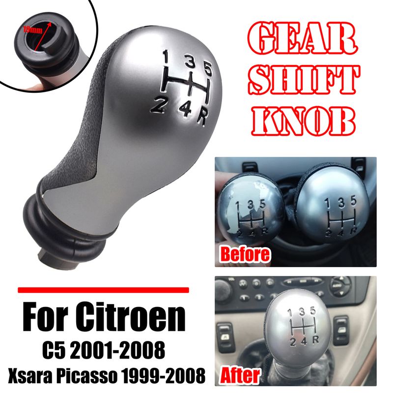 Pomello del cambio manuale per auto 5 velocità leva del cambio stick handball per Citroen C5 2001 2002 2003 2004-2008 Xsara 1999-2008_voghion.com