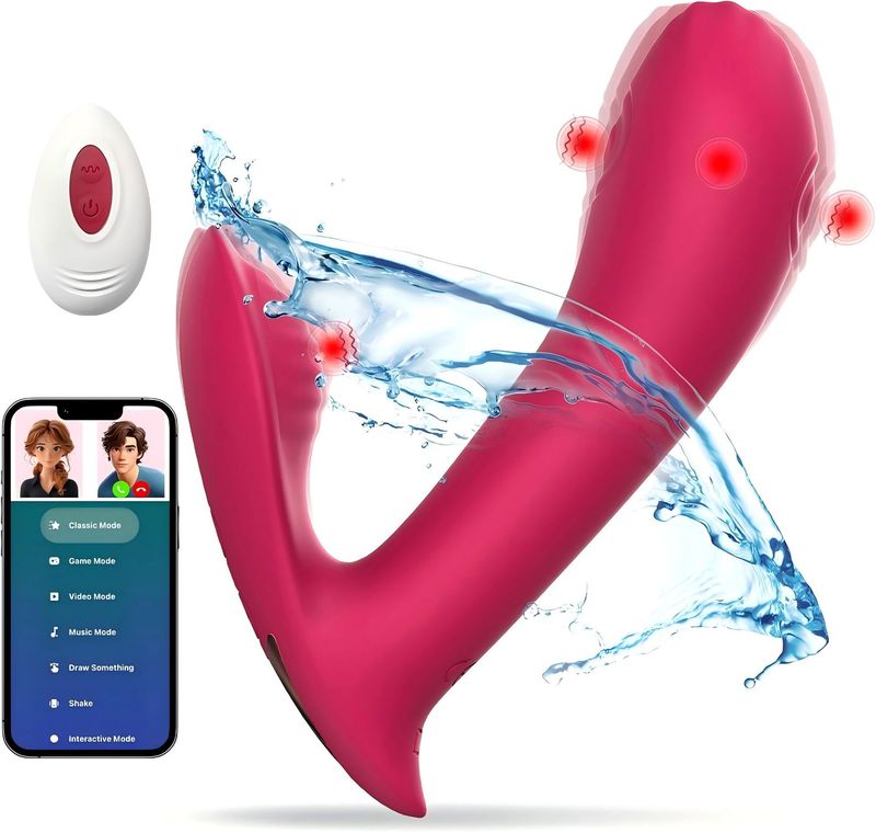 Vibratore elettrico portatile indossabile femminile APP telecomando wireless 4 lati schiaffeggia il corpo giocattoli sessuali per adulti_voghion.com