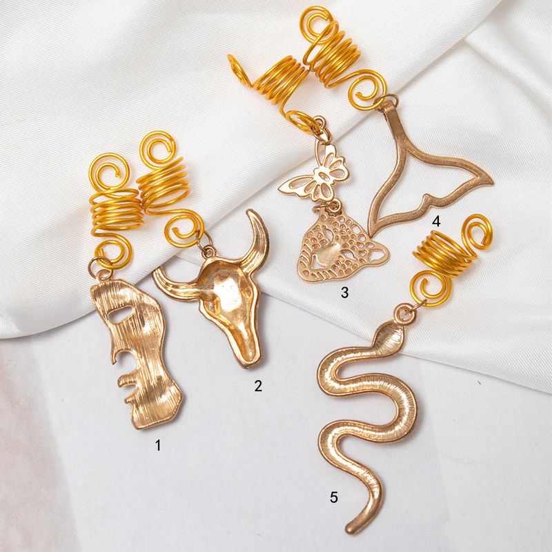 Stile irlandese - Popolare animale - Treccia etnica - Elastico per capelli rotante, Capelli in lega - Ornamento per capelli a molla, Anello per capelli retrò con dreadlock_voghion.com