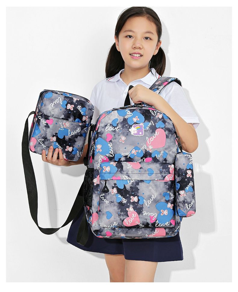 New Three Piece Backpack Sweet And Cute Casual Travel Backpack With Large Capacity For Primary And Secondary School Students_voghion.com