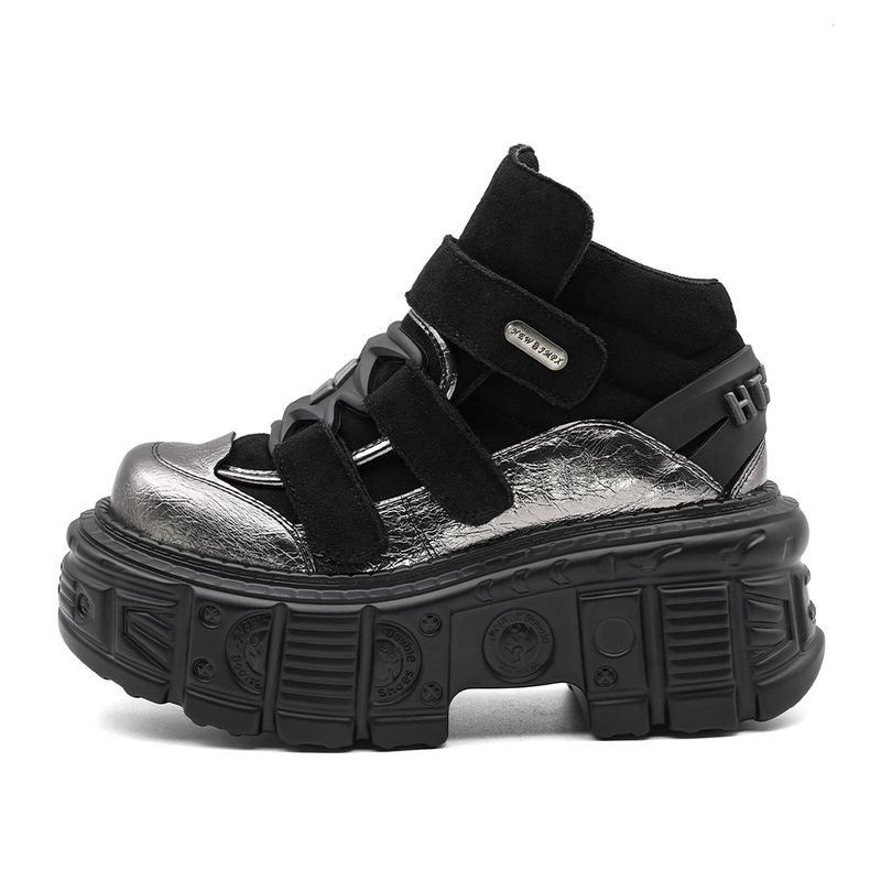 Summer Thick-Soled Punk Platform Tank Height-Increasing Unisex High-Top Shoes Women's Boots_voghion.com