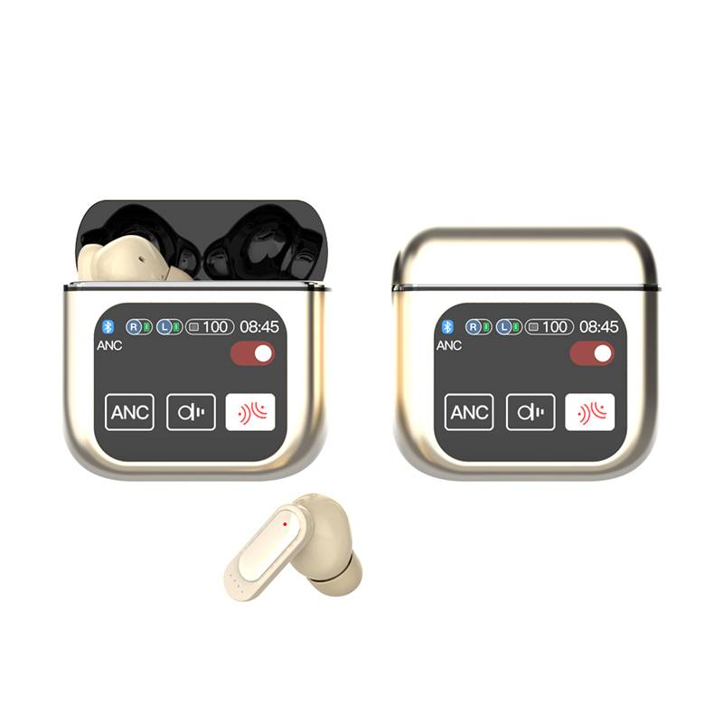 Bezprzewodowe słuchawki douszne Bluetooth 5.4 Słuchawki douszne ENC z redukcją szumów i etui ładującym bezprzewodowo Wyświetlacz LED Głęboki bas Słuchawki_voghion.com